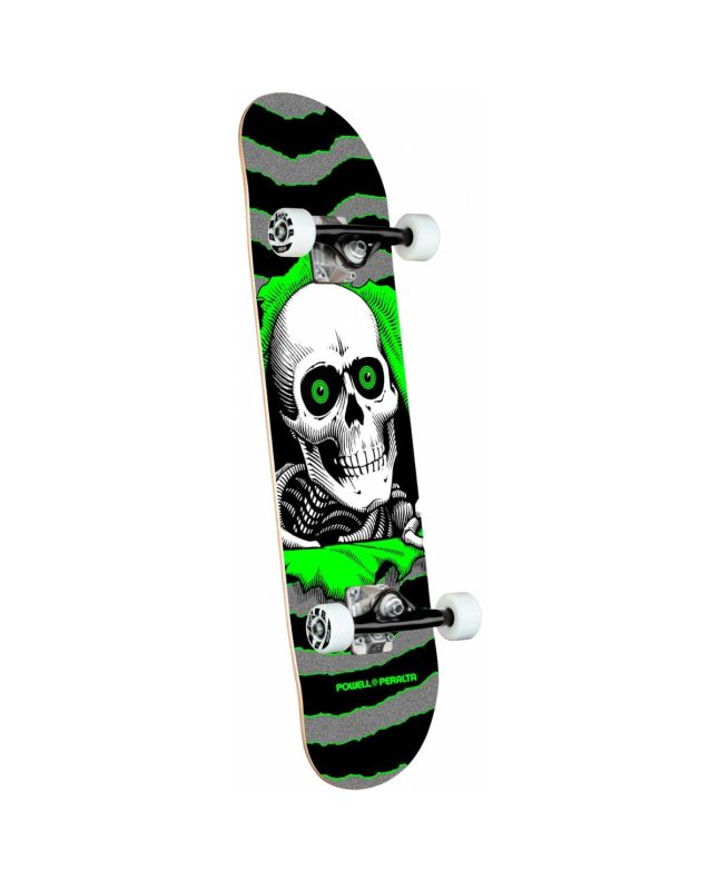 Skate Completo Powell Peralta Ripper One Off 8.0" x 31.45" verde y gris plata