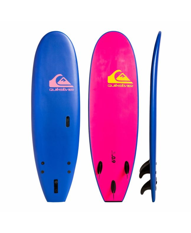 Tabla de Surf Softboard Quiksilver Soft Ultimate 6'0" x 21 1/2” x 3” x 54L Azul marino y rosa 