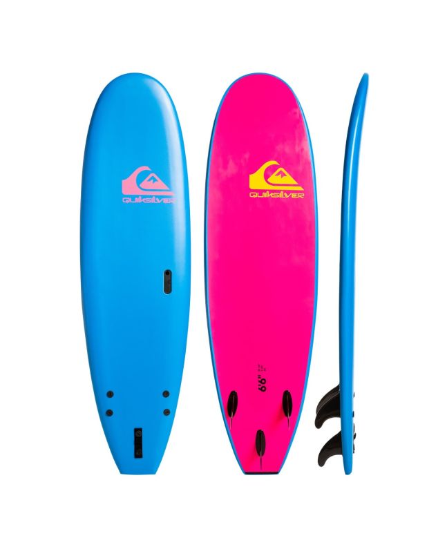 Tabla de Surf Softboard Quiksilver Soft Ultimate 6’6” x 22 1/4” x 3 1/4” 61L Azul y rosa