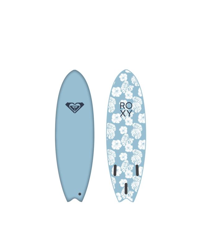 Tabla de Surf Softboard Roxy Bat 6'0" x 21 x 3 47 Litros azul floral 