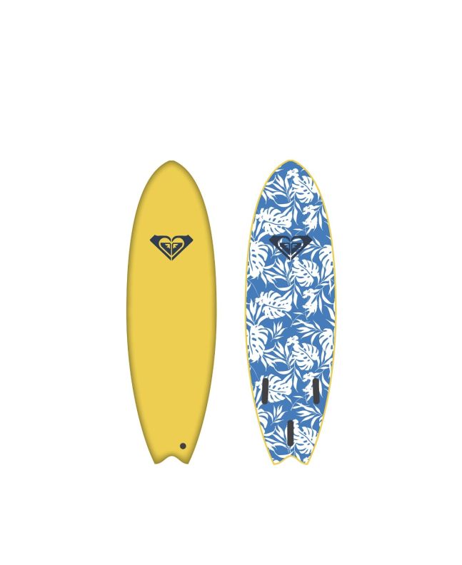 Tabla de Surf Softboard Roxy Bat 6'0" x 21 x 3  amarilla 47 Litros