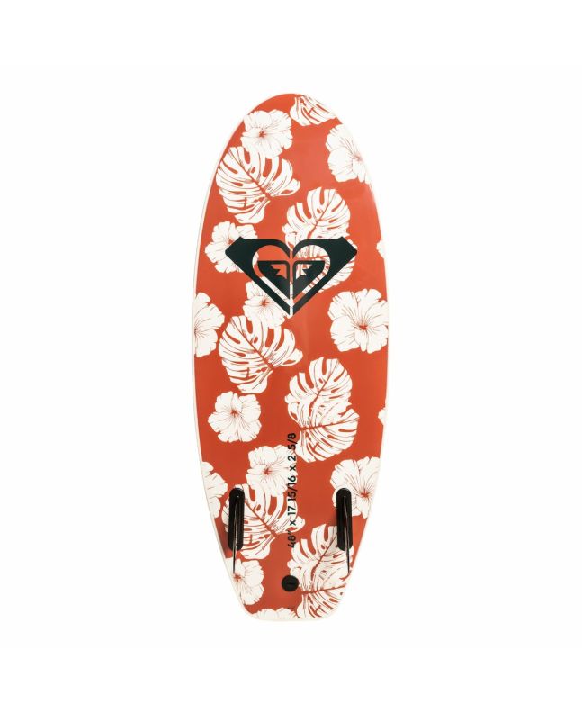 Tabla de Surf Softboard Roxy Soft Grom 48" roja con estampado floral