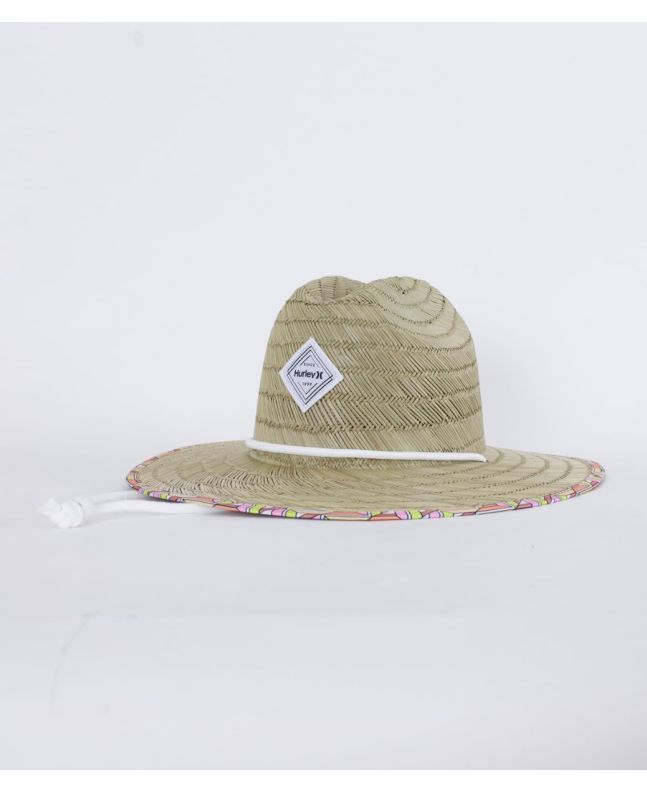 Sombrero protector de paja Hurley Diamond Straw Hat Magic Ember para mujer