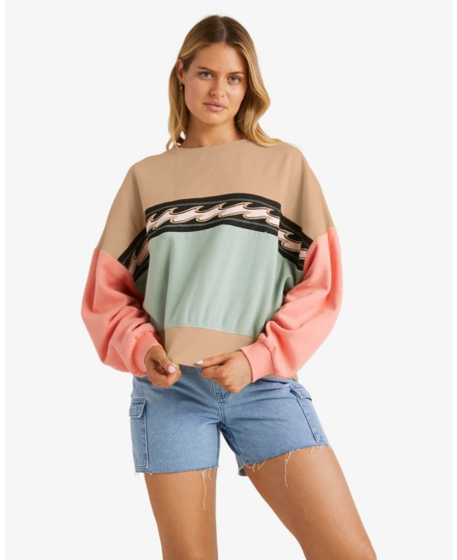Mujer con Sudadera Oversize Billabong 73 Days Cabo Multicolor