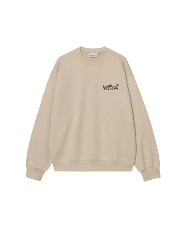 Sudadera Carhartt WIP Wiptopia Sweat color beige Wall Para hombre
