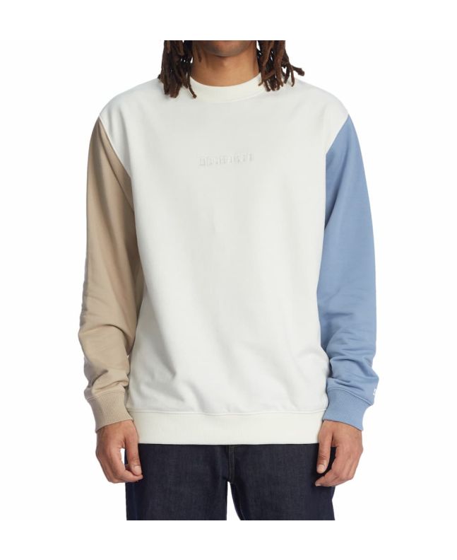 Hombre con sudadera DC Shoes Riot 2 blanca