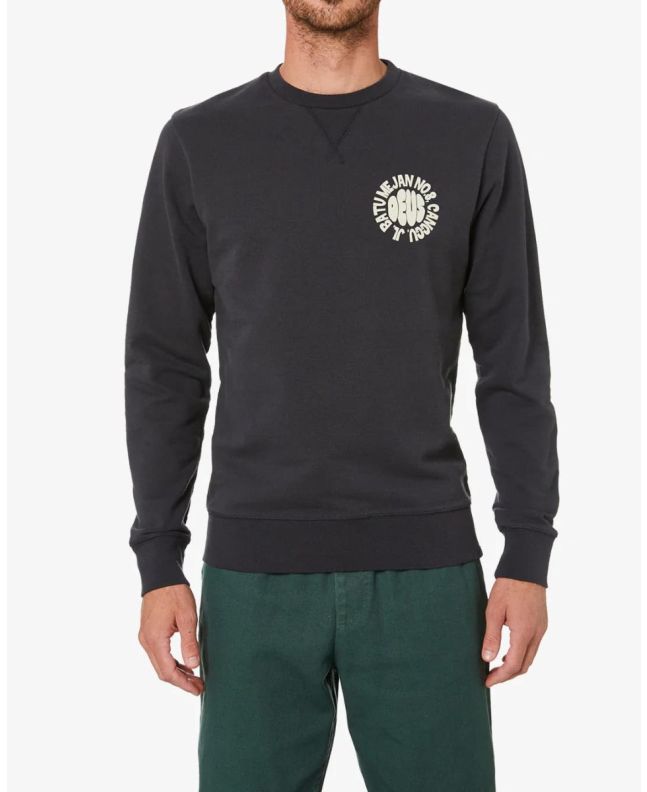 Hombre con Sudadera Deus Ex Machina Canggu Surf Negra