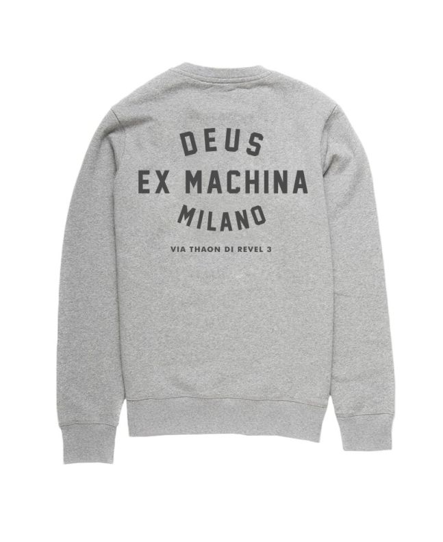 Sudadera Deus Ex Machina Milan Address gris para hombre