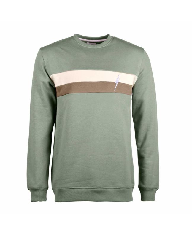 Sudadera Lightning Bolt Block Icon verde para hombre
