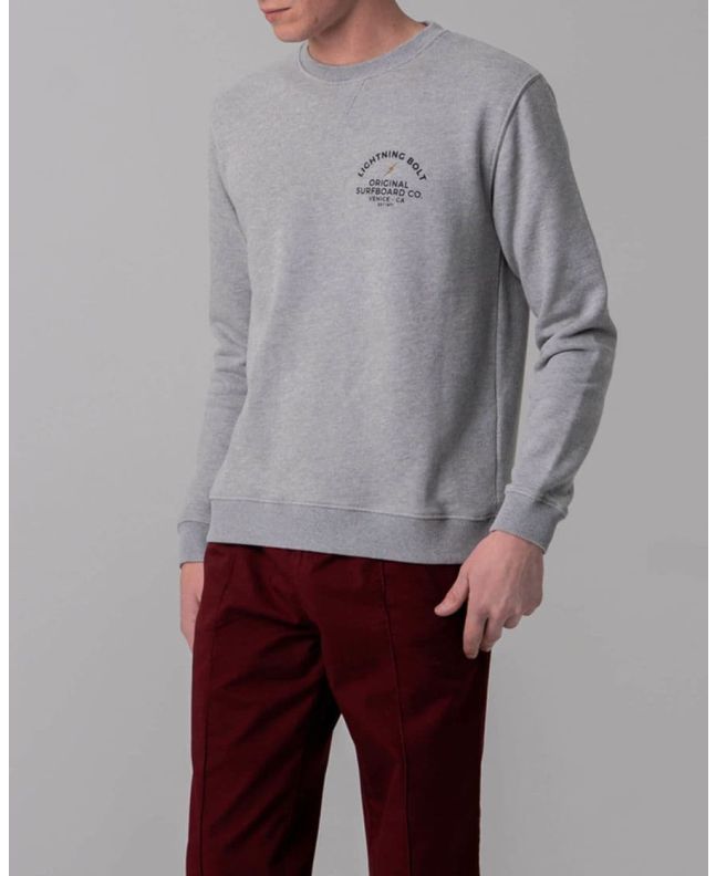 Hombre con Sudadera Lightning Bolt Venice Surf Co Gris