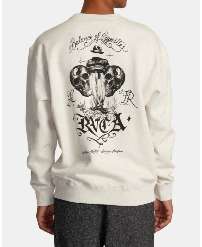 Hombre con sudadera RVCA Invisible Man Blanca