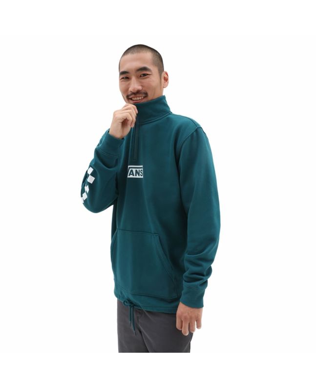 Hombre con Sudadera con cremallera parcial Vans Versa Standard Deep Teal