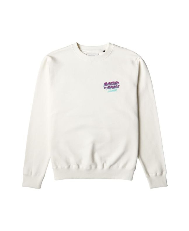 Sudadera polar Vissla Shaper Atelier Eco Crew blanca para hombre