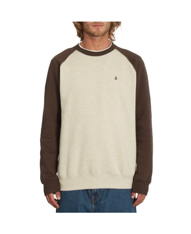 Hombre con sudadera de forro polar Volcom Homak Whitecap Grey