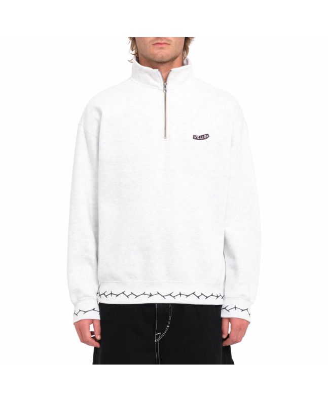 Hombre con Sudadera Volcom Mocklov 1/2 Zip Bone Heather