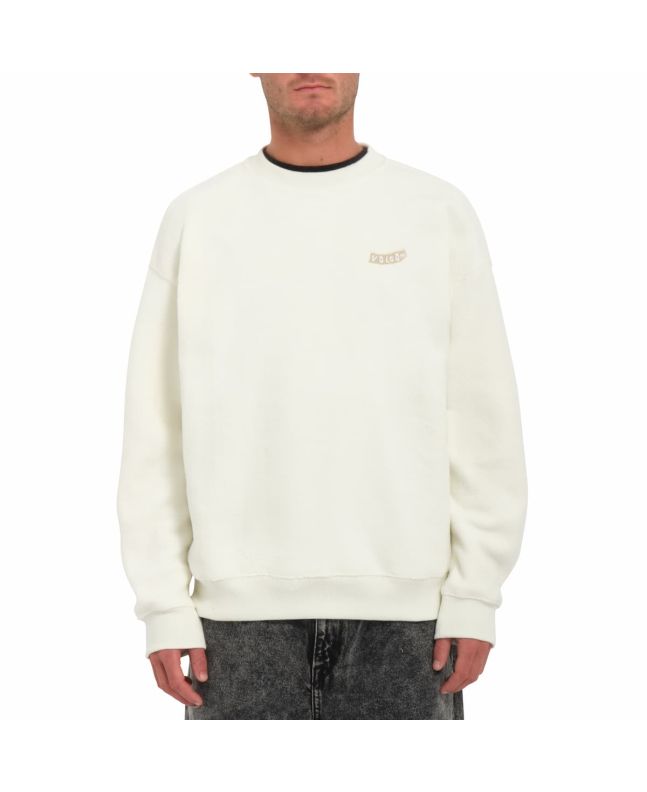 Hombre con sudadera de forro polar Volcom Too Kool Blanca