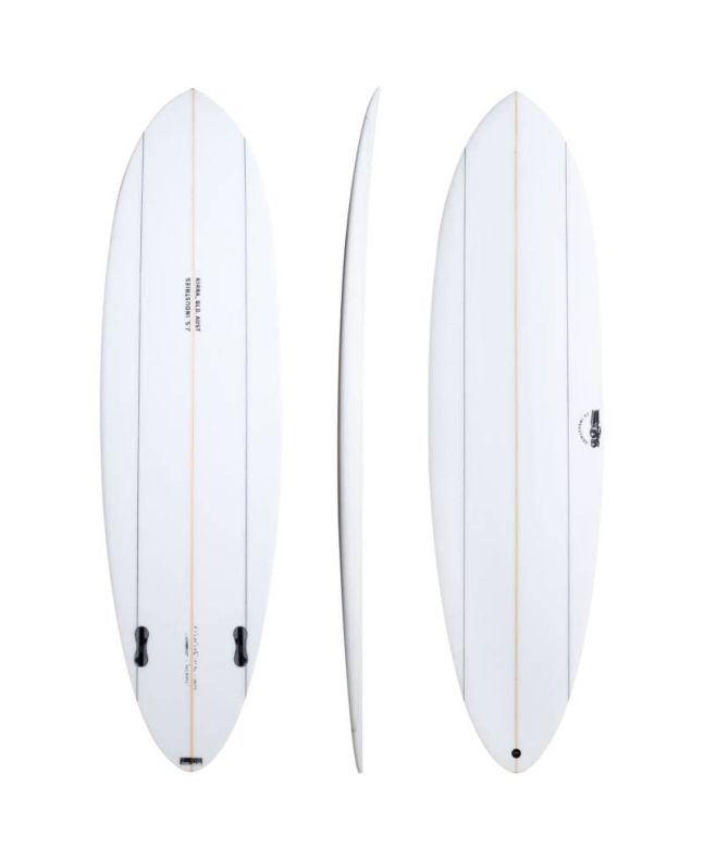 Tabla de Surf Shortboard JS Industries Big Baron 6'2" 34,4 Litros Blanca Twin Fin
