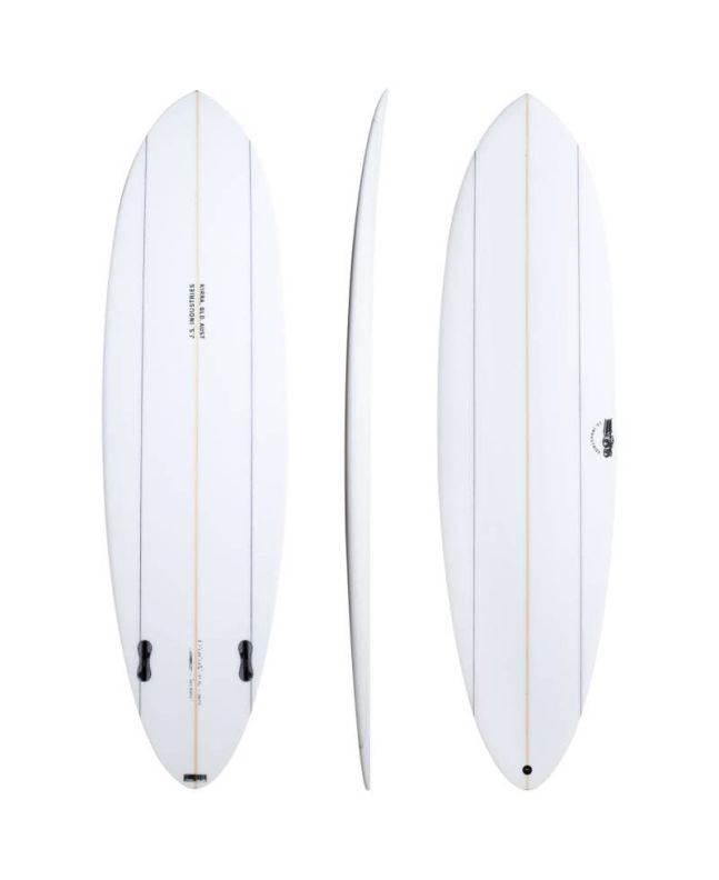 Tabla de Surf Shortboard JS Industries Big Baron 6'6" 42,1L Blanca Twin Fin