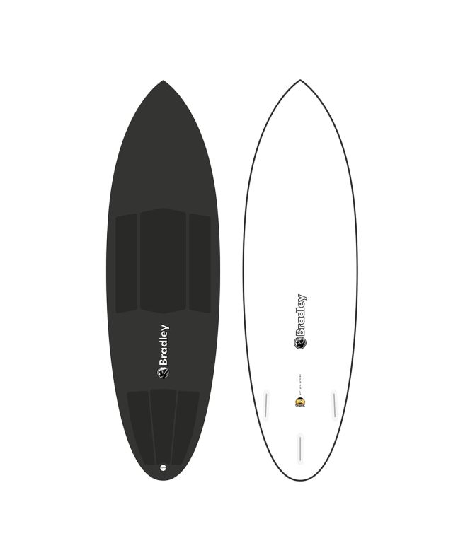 Tabla de Surf híbrida Christian Bradley Hybrid Surfboard Chocolatine 6'2" 36,5L Negra Futures
