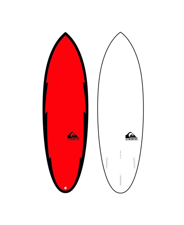 Tabla de Surf  Quiksilver QS Hybrid 6'2 36,5L Roja Sistema Quillas Futures