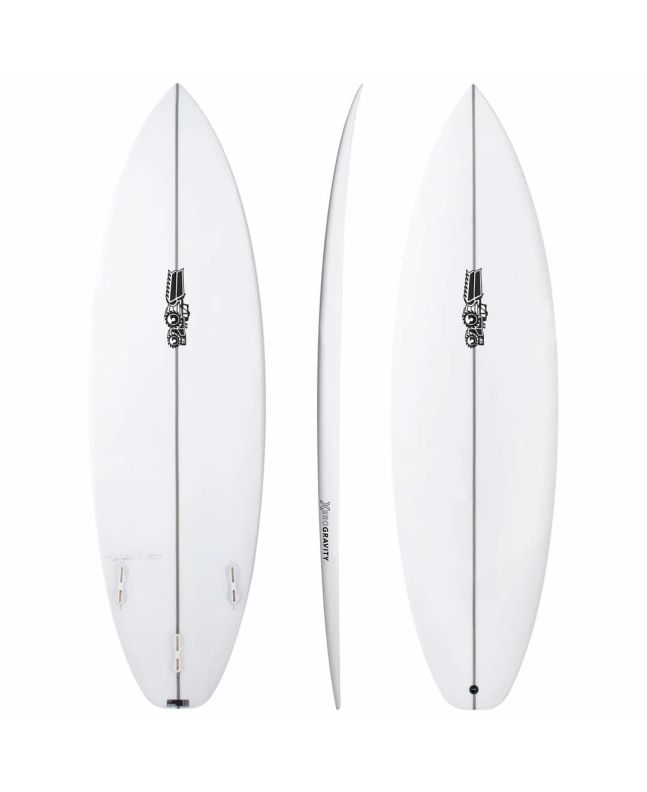 Tabla de surf Shortboard JS Industries Xero Gravity PU 5'10 Blanca Squash Tail FCS II 3-fin set up Blanca 29,5 Litros