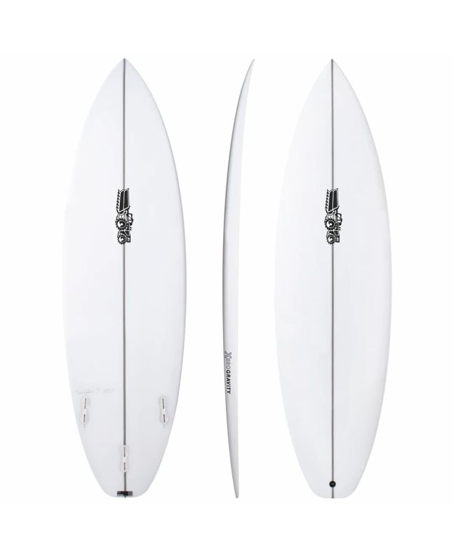 Tabla de surf Shortboard JS Industries Xero Gravity PU 5'11 Blanca Squash Tail FCS II 3-fin set up Blanca 30,2 Litros