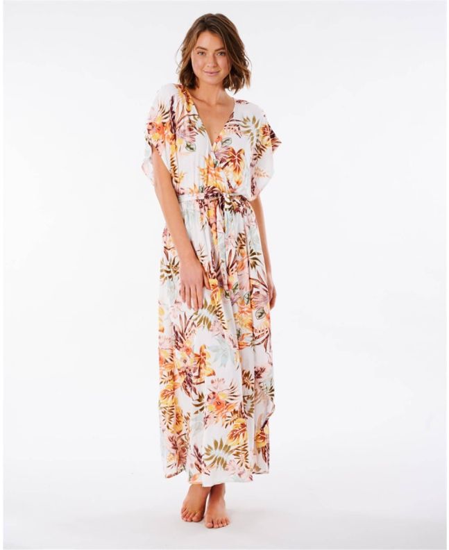 Vestido playero de manga corta Rip Curl Tallows para mujer frontal