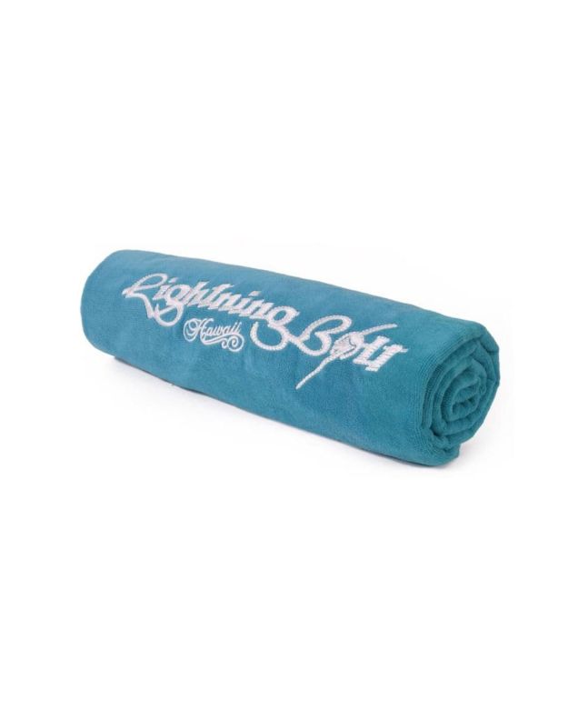 Toalla de playa Lightning Bolt Embroidery Towel azul turquesa