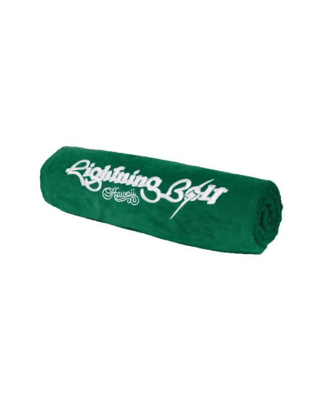 Toalla de playa Lightning Bolt Embroidery Towel verde ultramarino