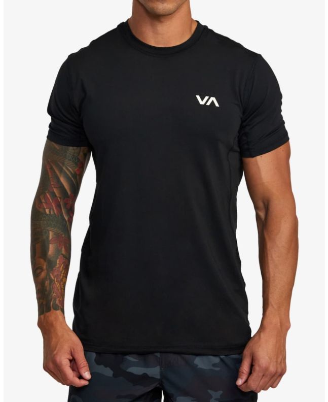 Hombre con Top de manga corta RVCA VA Sport Vent Negro