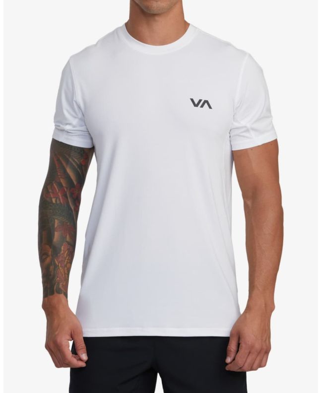 Hombre con Top de manga corta RVCA VA Sport Vent Blanco