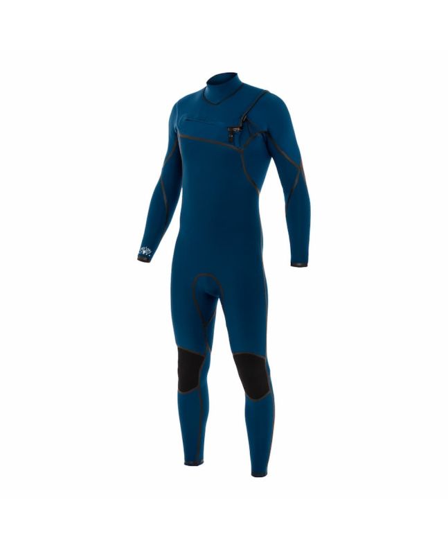 Traje de bodyboard con cremallera en el pecho Pride Nymph 4/3mm Steamer Navy Blue para hombre