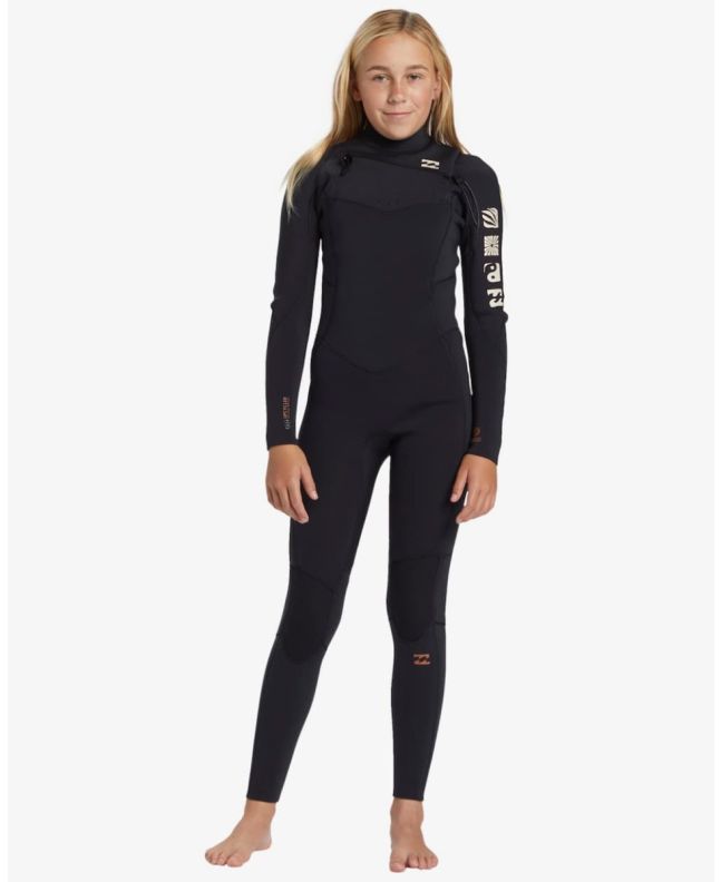 Niña con Traje de Surf GBS con Cremallera en el Pecho Billabong 4/3mm Synergy Natural Night Fall