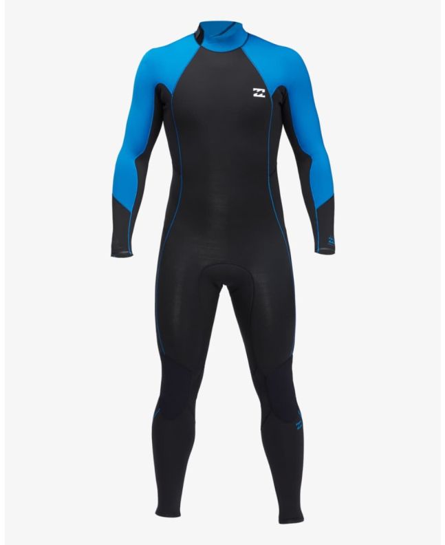 Traje de surf con cremallera en la espalda Billabong Absolute 4/3mm azul y negro para hombre