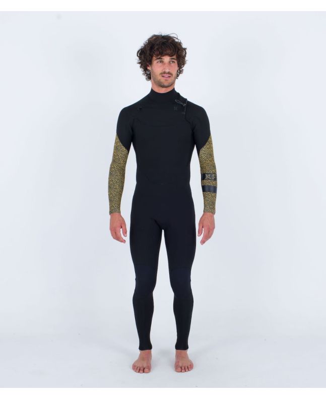 Hombre con traje de neopreno con cremallera en el pecho Hurley Air Toledo 2/2mm Panther