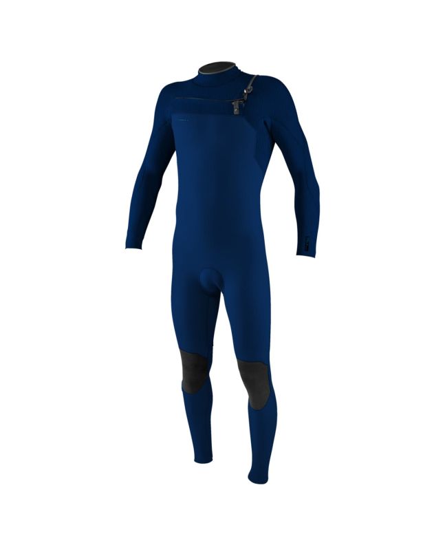 Traje de surf con cremallera en el pecho O'Neill Hyperfreak 3/2mm Plus azul marino para hombre