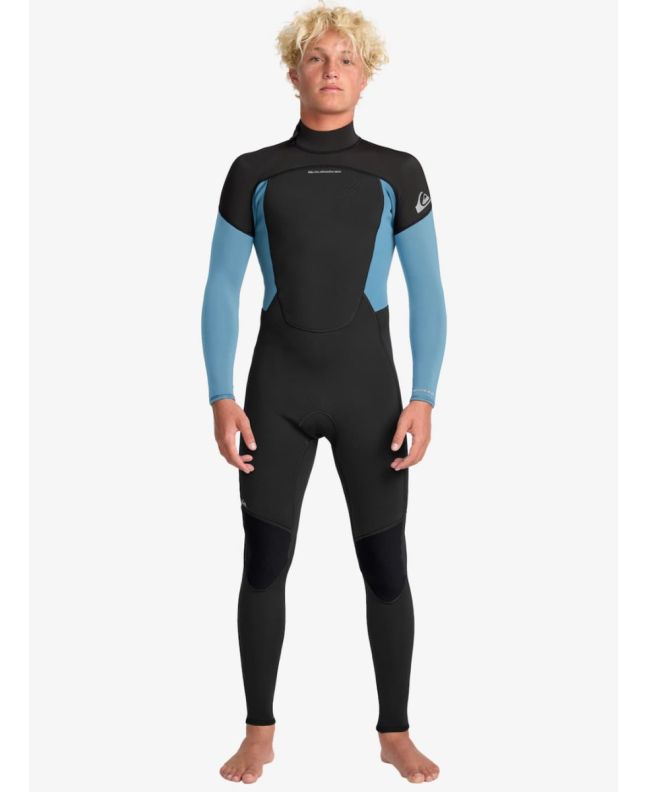 Hombre con Neopreno Quiksilver Prologue+ 4/3mm con cremallera en la espalda Cloud Blue