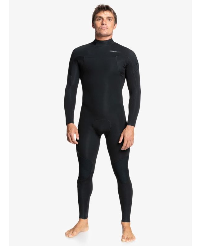 Hombre con traje de surf con cremallera en la espalda Quiksilver Everyday Sessions 4/3mm negro 