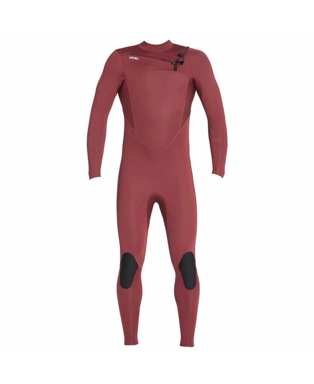 Traje de surf con cremallera en el pecho Xcel Comp X2 3/2mm Granate para hombre