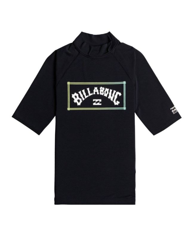 Camiseta de protección solar Billabong Unity SS negra para hombre