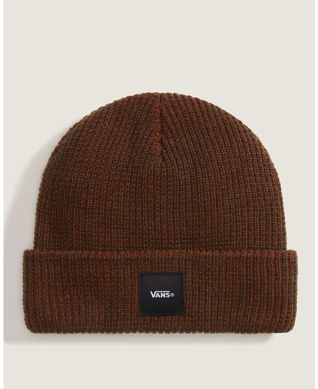 Gorro de punto Vans Waffle con borde vuelto color naranja Unisex