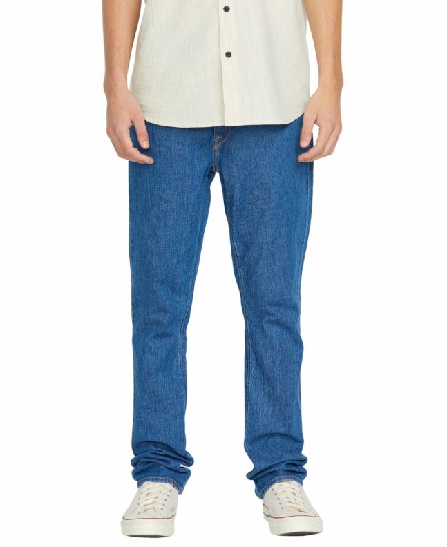 Hombre con Pantalón Vaquero ajustado Volcom Vorta Denim Bold Blue
