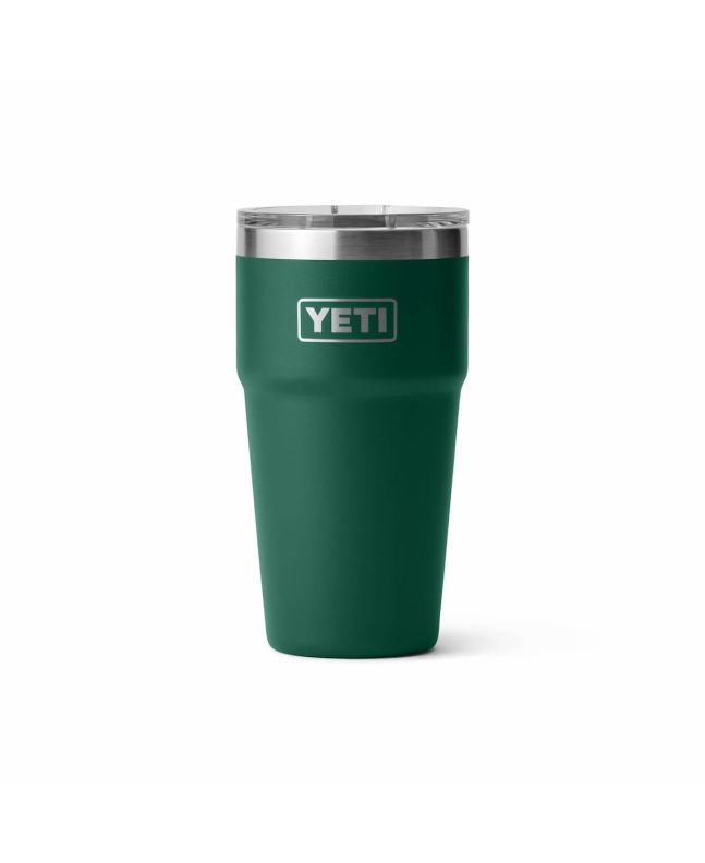Vaso termo YETI Rambler Stackable Cup 20oz Black Forest Green con tapa MagSlider