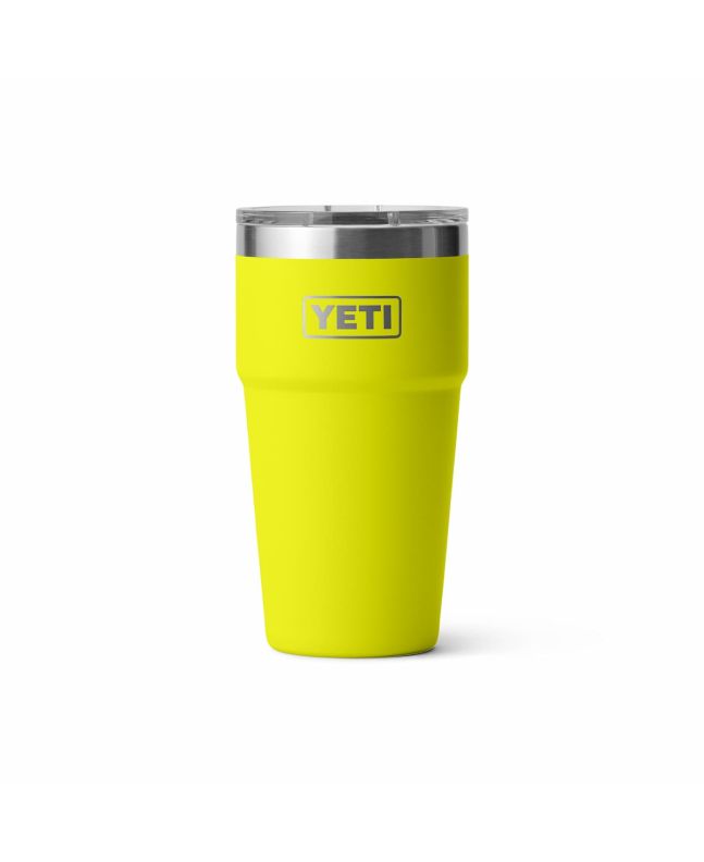 Vaso termo Yeti Rambler 20oz Stackable Cup color amarillo Firefly Yellow tapa MagSlider™