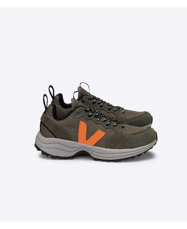 Zapatillas Ecológicas Veja Venturi Ripstop Kaki Neon-Orange Unisex