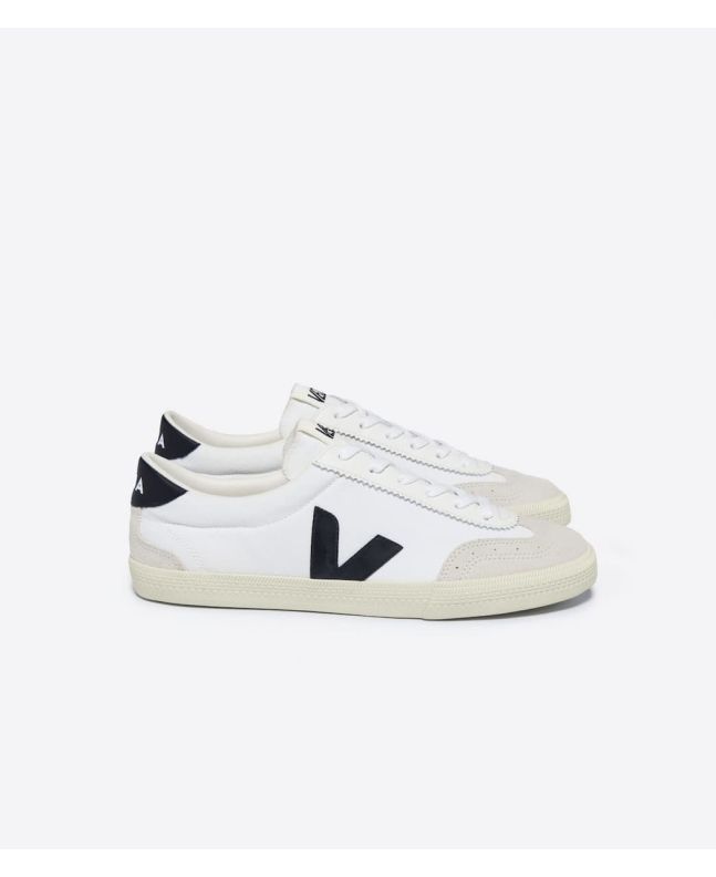 Zapatillas Veja Volley Canvas color Blanco y Negro Unisex