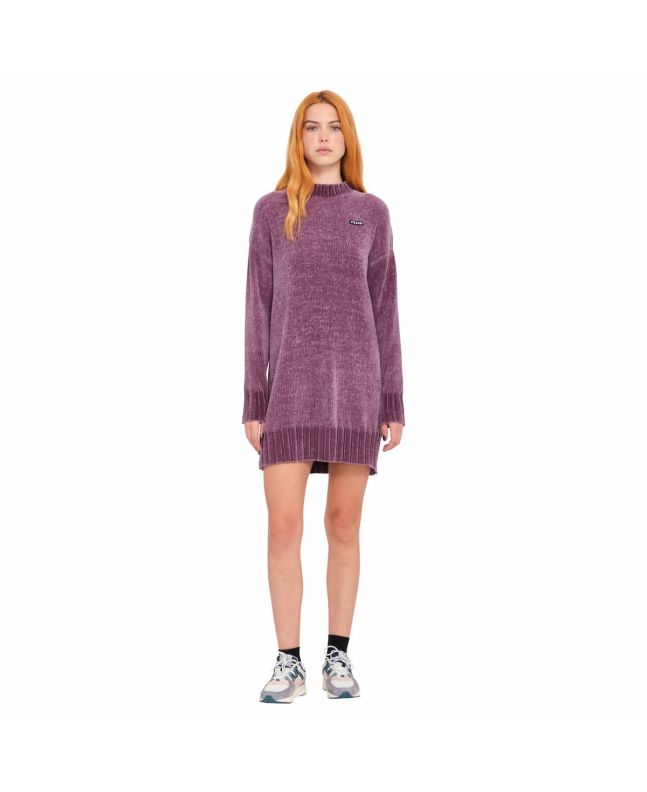 Mujer con Vestido de manga larga Volcom Bubble Tea Violeta Vintage