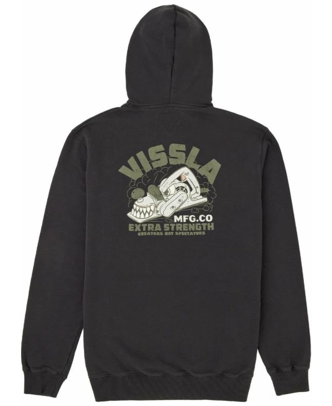 Sudadera orgánica con capucha Vissla Creators Planner Eco Negra para hombre