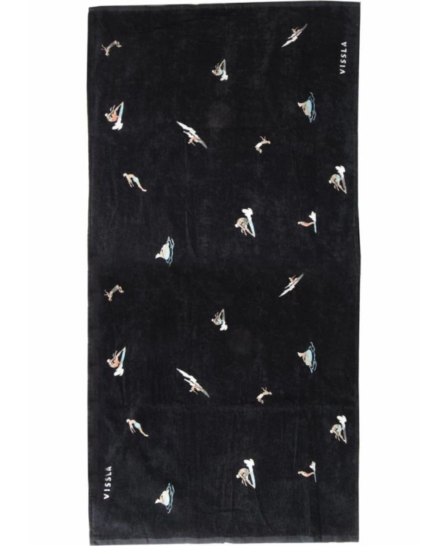 Toalla de playa Vissla Radical Towel Negra