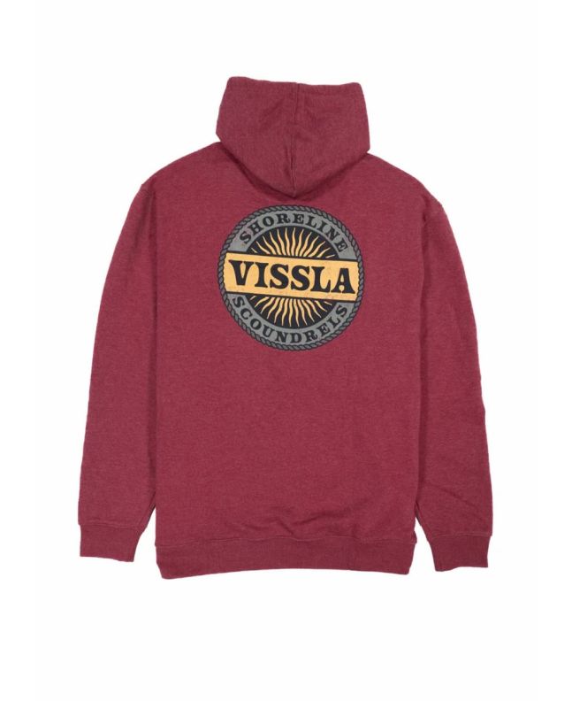 Sudadera con capucha Vissla Scoundrels Granate para hombre